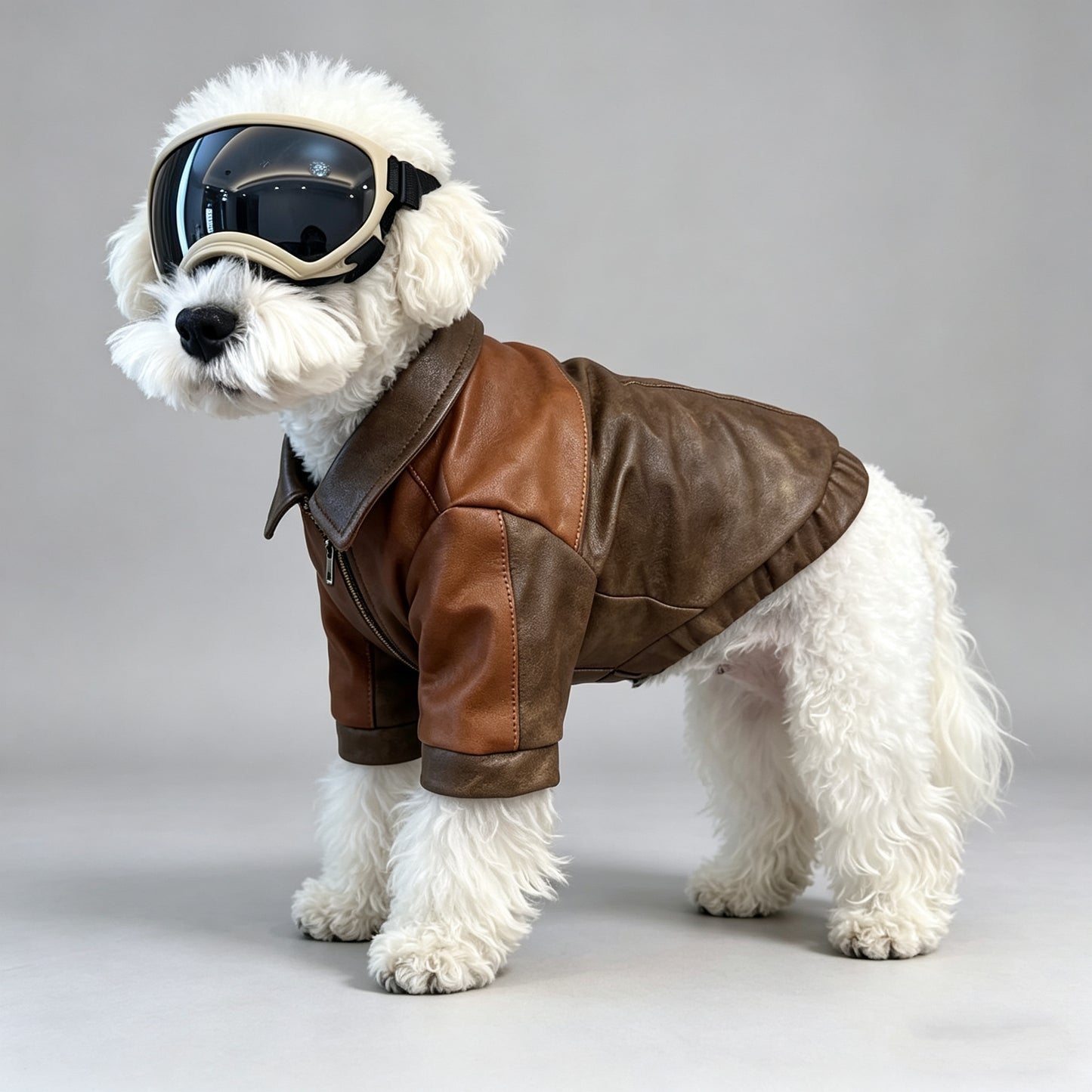 Vintage Leather Dog Jacket – Hip Biker Style