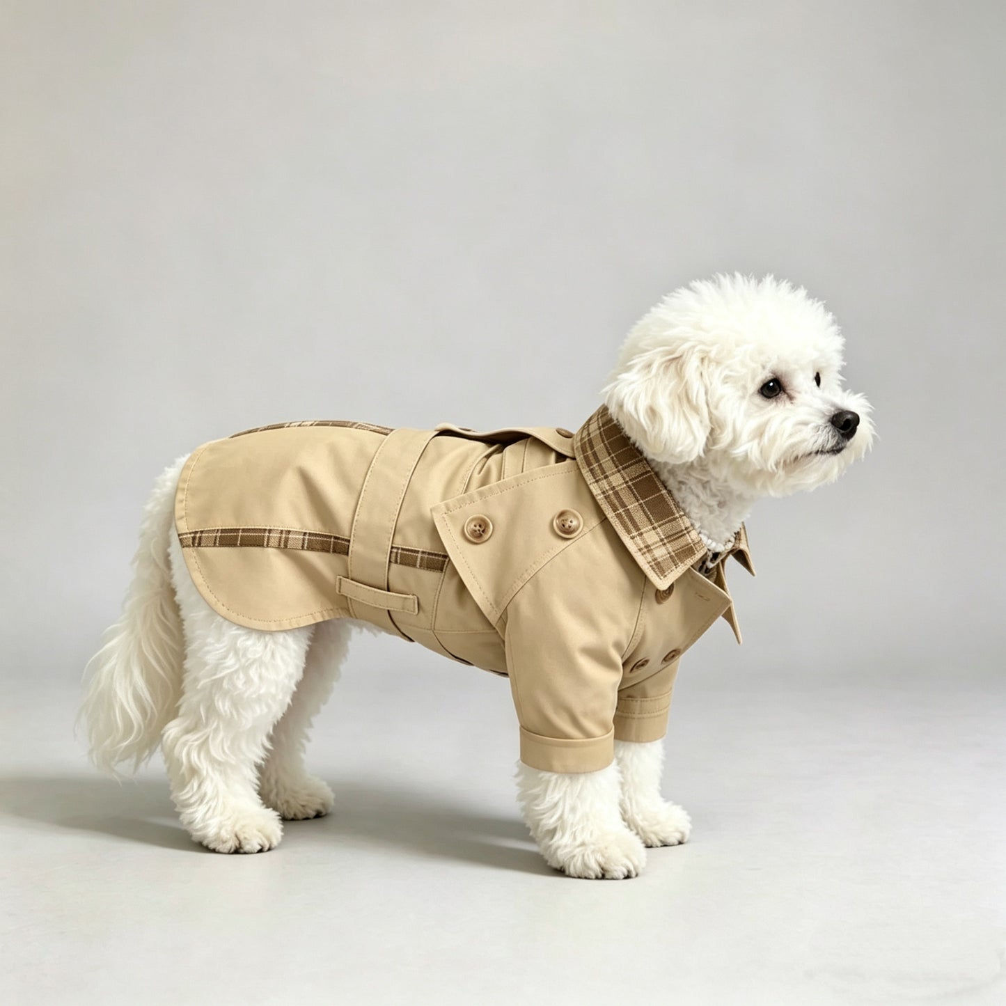 Vintage British Style Dog Cape Jacket | Luxurious Daily Look