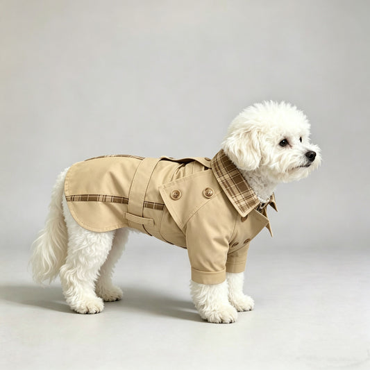 Vintage British Style Dog Cape Jacket | Luxurious Daily Look