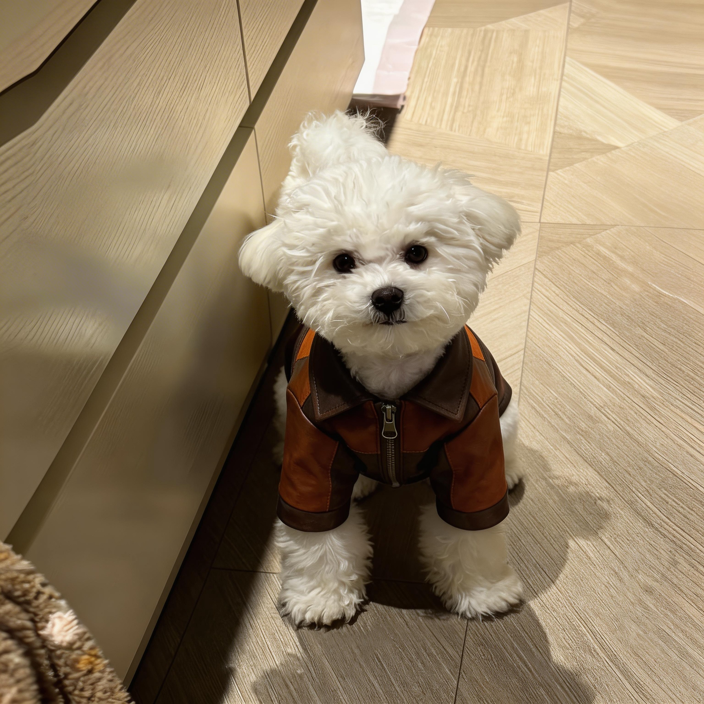 Vintage Leather Dog Jacket – Hip Biker Style